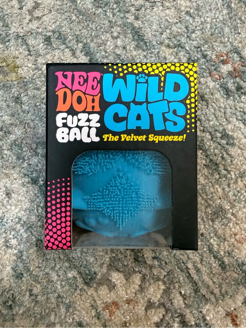 NeeDoh Wild Cats Fuzz Ball - Blue
